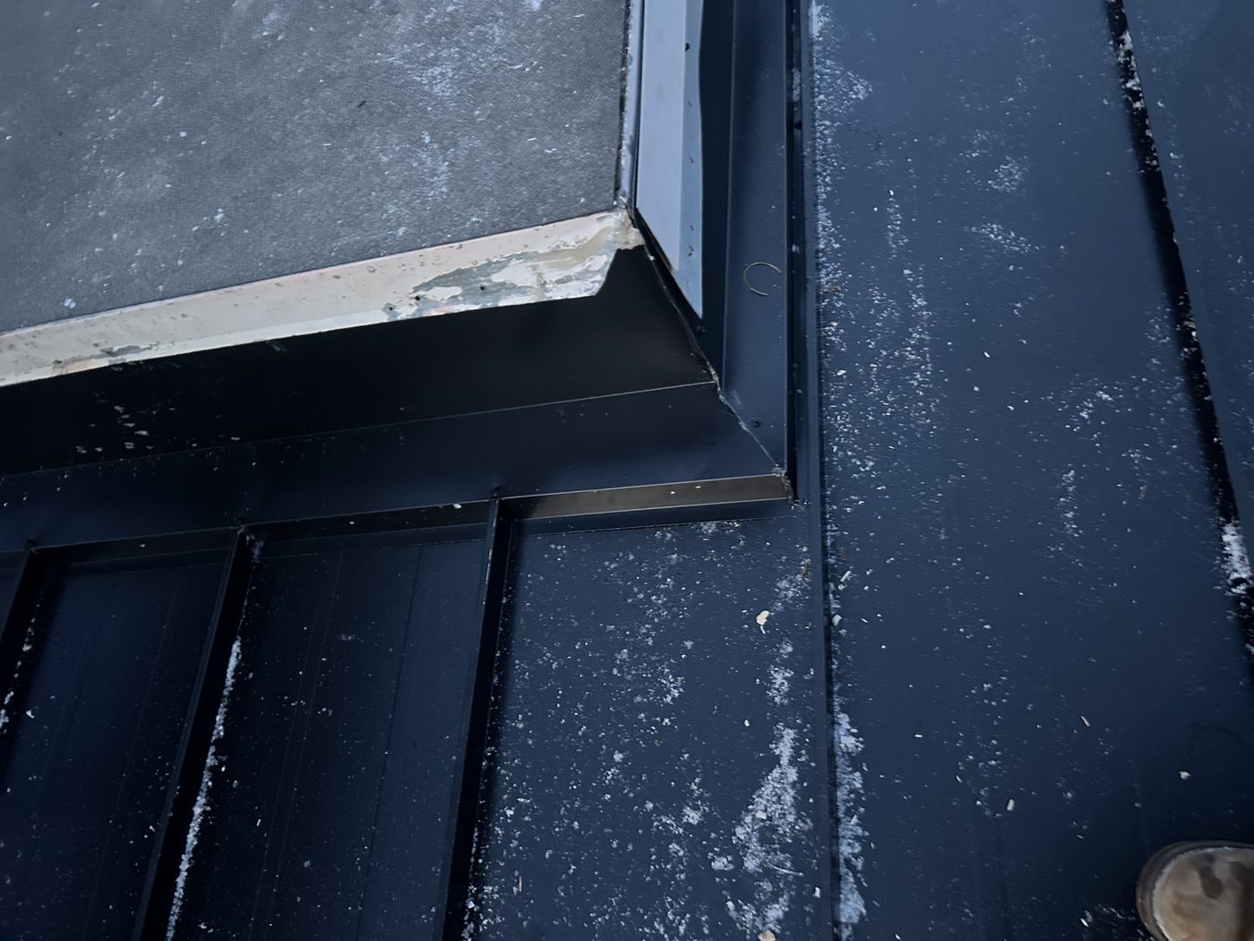 Close inspection of roof detailing